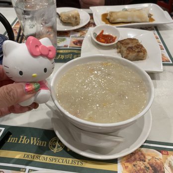 Tim Ho Wan - C1 - Congee with Pork and Preserved Egg - Average I guess...I'm used to thicker. - Dim Sum Near Me - Irvine, California Tim Ho Wan - C1 - Congee with Pork and Preserved Egg - Average I guess...I'm used to thicker. - Dim Sum Near Me - Irvine, California