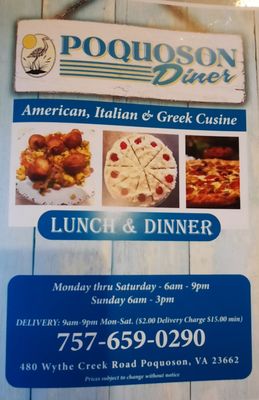 Menu photo 3 Poquoson Diner Poquoson, VA Menu photo 3 Poquoson Diner Poquoson, VA