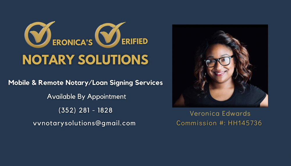VERONICA’S VERIFIED NOTARY SOLUTIONS Request a Quote Notaries