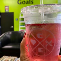 Strawberry-Lemongrass water! SOOOO refreshing! A touch of sweetness.