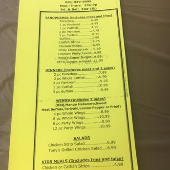 Tony's Fish House - Southern Near Me - Pearl, Mississippi