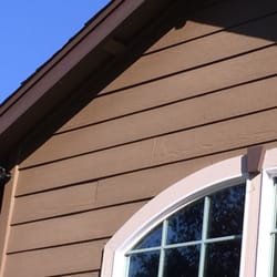 Miller Paint - Note under eaves it's closer to original color. Below - it's faded & chalky.