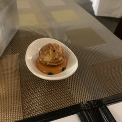 The Dining Lab At Monroe College - Cornmeal fritter with a chipotle aioli sauce