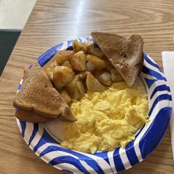 Two Egg Any Style with Home Fries and toast