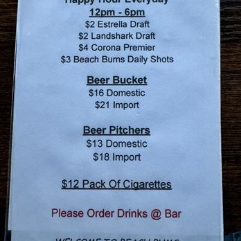 Beach Bums - Happy hour... - Sports Bars Near Me - Port Aransas, Texas Beach Bums - Happy hour... - Sports Bars Near Me - Port Aransas, Texas
