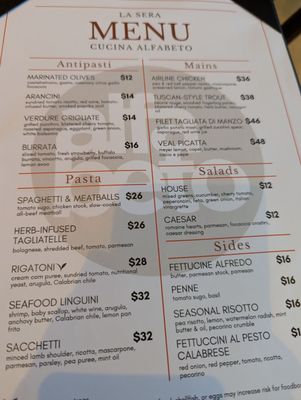 Menu photo 2 Cucina Alfabeto Pittsburgh, PA