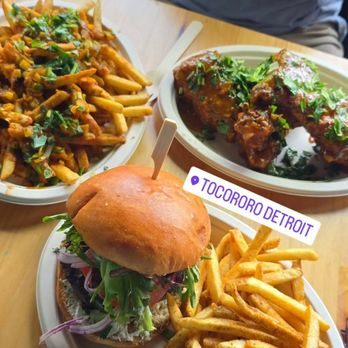 Tocororo - Lamb Burger, Wings, Buffalo curry fries - Burgers Near Me - Detroit, Michigan