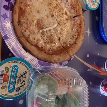 Alien Pizza Planet - This photo is the gluten-free cheese pizza with regular cheese, the satellite salad, and gluten free ranch. 5 stars! - Pizza Near Me - Anaheim, California Alien Pizza Planet - This photo is the gluten-free cheese pizza with regular cheese, the satellite salad, and gluten free ranch. 5 stars! - Pizza Near Me - Anaheim, California