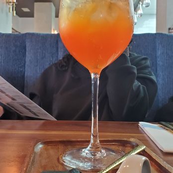 The Royale - "Apollo Spritz" - Aperol * passionfruit * champagne * peach bitter * passionfruit caviar - Breakfast & Brunch Near Me - Pleasant Hill, California The Royale - "Apollo Spritz" - Aperol * passionfruit * champagne * peach bitter * passionfruit caviar - Breakfast & Brunch Near Me - Pleasant Hill, California