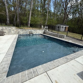 Cozy Pools Spas & Hearth - Retaining wall and waterfall - Swimming Pools Near Me - Mount Airy, Maryland