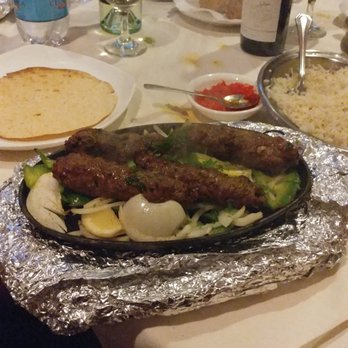 Taste of India - Lamb kabob. Came out sizzling. - Indian Near Me - Teaneck, New Jersey