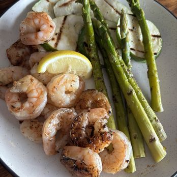 Bunky's Raw Bar & Grill - Shrimp Platter (grilled). Sides: Grilled asparagus and zucchini - Sports Bars Near Me - Indialantic, Florida Bunky's Raw Bar & Grill - Shrimp Platter (grilled). Sides: Grilled asparagus and zucchini - Sports Bars Near Me - Indialantic, Florida
