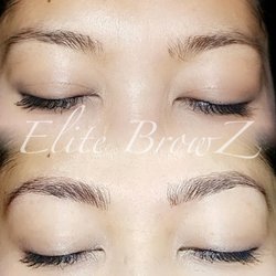 Kourtney Guerrero - Before and after microblading with Courtney. My eyebrows look so natural and she shaped them to suit my facial structure.