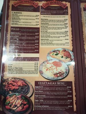 Menu photo 5 Los Dos Amigos Hacienda Eugene, OR