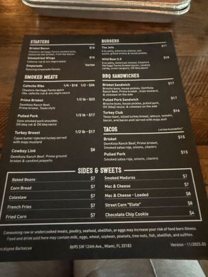Menu photo 8 Apocalypse BBQ Miami, FL