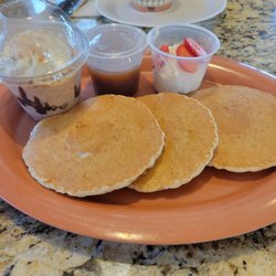 The Bistro - Lemon Poppy Seed pancakes. The picture is not flattering but they were delicious!