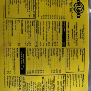 Joe Lee's Seafood Kitchen - Menu - Seafood Near Me - Kemah, Texas Joe Lee's Seafood Kitchen - Menu - Seafood Near Me - Kemah, Texas