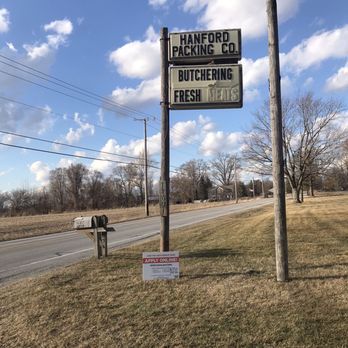 Hanford Packing - a sign for a business - Meat Shops Near Me - Demotte, Indiana Hanford Packing - a sign for a business - Meat Shops Near Me - Demotte, Indiana