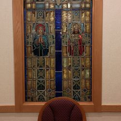 St Catherine's Hospital - Vintage window in the St. Catherine Hospital Chapel.