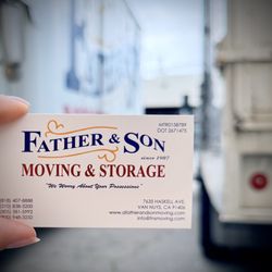 Father & Son Moving & Storage - Business card
