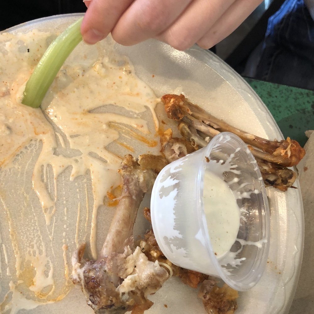 Wingstop - Blue cheese dressing was a bit runny. Seemed to be mixed with something to make it go farther? - Chicken Wings Near Me - Kingwood, Texas