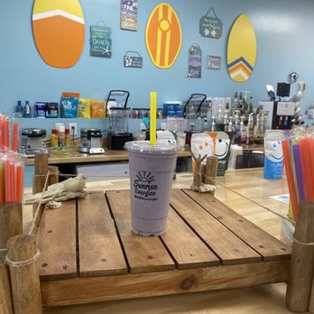Sunrise Energize - Pistachio protein shake. I opted for no sugar free whip cream and I got an immunity add in so it changed the color. - Juice Bars & Smoothies Near Me - Lutz, Florida Sunrise Energize - Pistachio protein shake. I opted for no sugar free whip cream and I got an immunity add in so it changed the color. - Juice Bars & Smoothies Near Me - Lutz, Florida