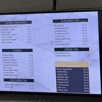 Boba St - Menu - Bubble Tea Near Me - Moreno Valley, California Boba St - Menu - Bubble Tea Near Me - Moreno Valley, California
