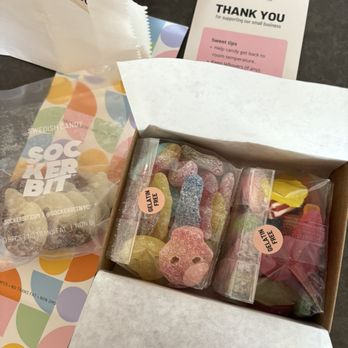 Sockerbit - Gelatin free sweet and sour mix and cola skulls. Super amazing company and easy to get a hold of.  So happy with my order. - Candy Stores Near Me - Los Angeles, California