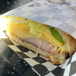 The Urban Corner - Croissant omelette and cheese