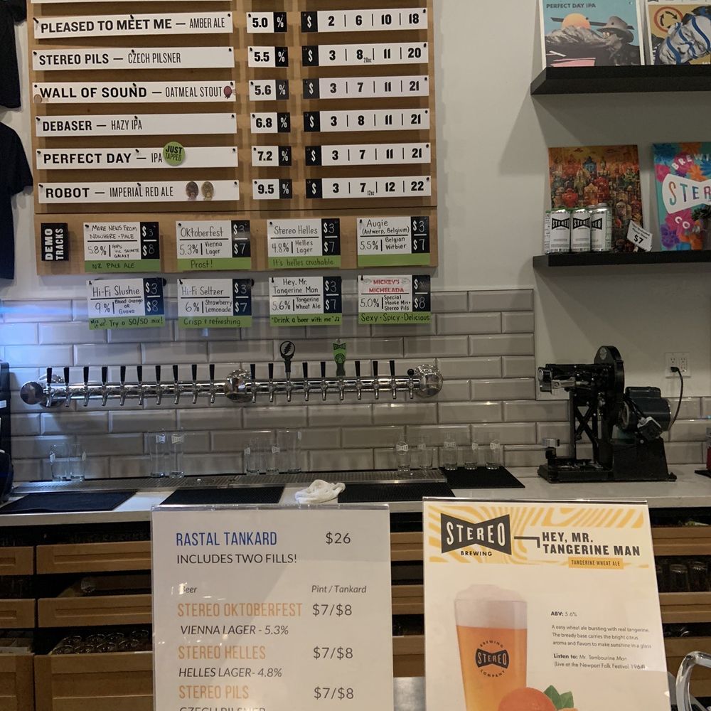 Stereo Brewing - Menu 10.08.22 - Breweries Near Me - Placentia, California
