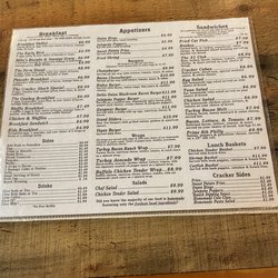 The Cracker Shack Cafe - Menu (1/2)