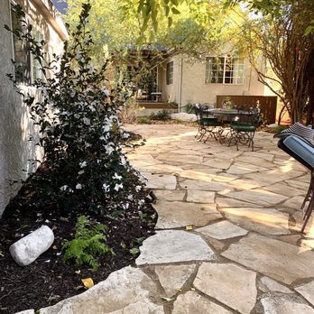 Alexander's Landscaping - A magnificent camellia and magnificent flagstone! - Landscaping Near Me