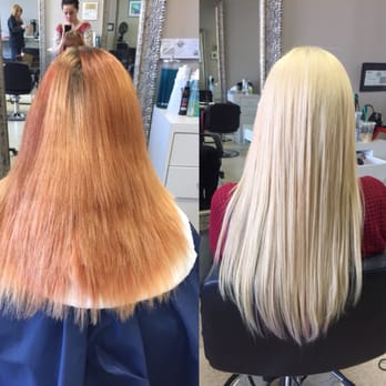Glamourax - From bad bleach job from another salon to after two more times beaching and one step weft extensions from the wonderful Arax :) - Hair Salons Near Me - Burbank, California Glamourax - From bad bleach job from another salon to after two more times beaching and one step weft extensions from the wonderful Arax :) - Hair Salons Near Me - Burbank, California