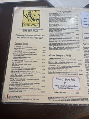 Menu photo 1 Misohappy Key West, FL