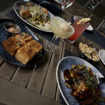 Shooters Waterfront - Cornbread  Lychee Martini  Strawberry Coconut Lemonade  Roasted Chicken  Scallops & Shrimp Truffle Mac - New American Near Me - Fort Lauderdale, Florida