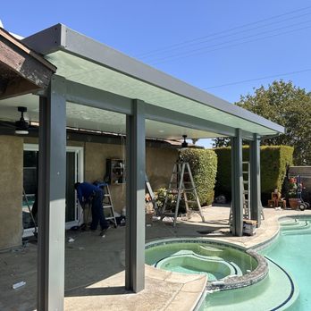 Sunstate Home Improvements - Patio cover almost complete - Patio Coverings Near Me - Riverside, California Sunstate Home Improvements - Patio cover almost complete - Patio Coverings Near Me - Riverside, California