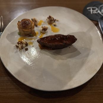 Partage - Soy sauce pork with mustard puree and chorizo bits - French Near Me - Las Vegas, Nevada