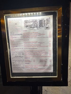 Menu photo 1 La Fontaine de Mars Paris, 75 Menu photo 1 La Fontaine de Mars Paris, 75