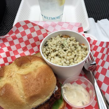 Biltmore Stable Cafe - VEGAN BURGER W/COUSCOUS SALAD (extra aioli) DELICIOUS!!! Ask for a free water to-go if sitting in the courtyard! - American Near Me - Asheville, North Carolina Biltmore Stable Cafe - VEGAN BURGER W/COUSCOUS SALAD (extra aioli) DELICIOUS!!! Ask for a free water to-go if sitting in the courtyard! - American Near Me - Asheville, North Carolina