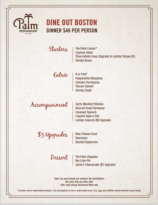 Menu photo 4 The Palm - Boston Boston, MA Menu photo 4 The Palm - Boston Boston, MA