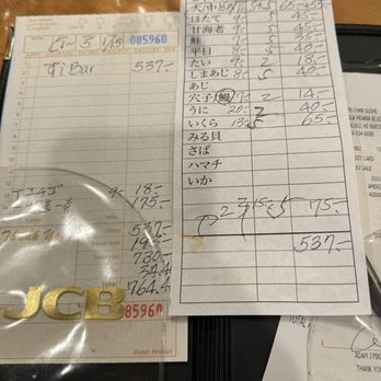 Kinchan Sushi - Insane receipt! - Sushi Bars Near Me - Honolulu, Hawaii Kinchan Sushi - Insane receipt! - Sushi Bars Near Me - Honolulu, Hawaii