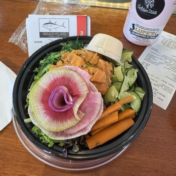 Bear Flag Fish - 1/4 lb salmon bowl - Seafood Near Me - Newport Beach, California Bear Flag Fish - 1/4 lb salmon bowl - Seafood Near Me - Newport Beach, California