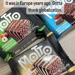 ShopRite of Wayne - My Motto wafers - excellent Bulgarian sweets - comes in chocolate, hazelnut and tiramisu.