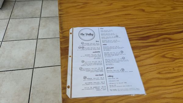 Menu photo 4 The Valley Health Bar Honolulu, HI Menu photo 4 The Valley Health Bar Honolulu, HI