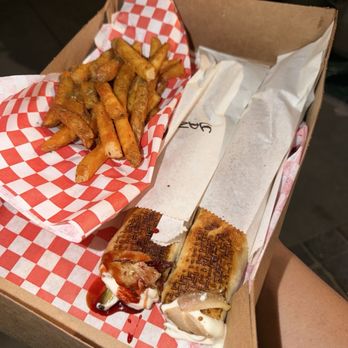 Miya Miya - Chicken Shawarma original and Yaz way, with fries - Food Stands Near Me - Los Angeles, California Miya Miya - Chicken Shawarma original and Yaz way, with fries - Food Stands Near Me - Los Angeles, California