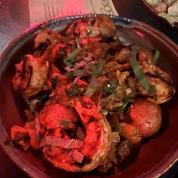 insideOUT - Shrimp appetizer- It's a little salty for my liking - Lounges Near Me - San Diego, California
