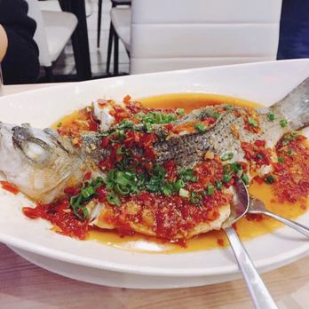 Bai Wei - Steamed sea bass in diced peppers (剁椒蒸鲈鱼). - Szechuan Near Me - Philadelphia, Pennsylvania