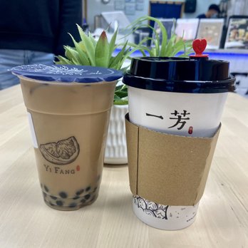 Yifang Taiwan Fruit Tea -Plano - Brown Sugar Pearl Black Tea Latte and Yifang Black Tea hot - Bubble Tea Near Me - Plano, Texas Yifang Taiwan Fruit Tea -Plano - Brown Sugar Pearl Black Tea Latte and Yifang Black Tea hot - Bubble Tea Near Me - Plano, Texas