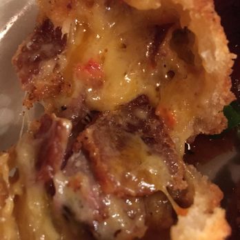 Puckett's Restaurant - Inside of the BBQ Pimento Cheese Bites; pulled pork, bacon, pimento cheese. So good! - Southern Near Me - Pigeon Forge, Tennessee Puckett's Restaurant - Inside of the BBQ Pimento Cheese Bites; pulled pork, bacon, pimento cheese. So good! - Southern Near Me - Pigeon Forge, Tennessee