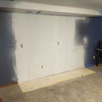Kay Construction - Kay re-insullated, drywalled, and textured. We plan to paint the whole room later, so they were able to finish all the work in one day! - General Contractors Near Me Kay Construction - Kay re-insullated, drywalled, and textured. We plan to paint the whole room later, so they were able to finish all the work in one day! - General Contractors Near Me